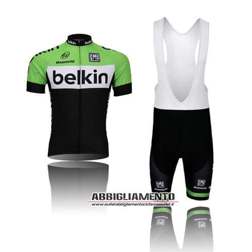 Abbigliamento Belkin 2014 Manica Corta E Pantaloncino Con Bretelle Verde E Nero - Clicca l'immagine per chiudere